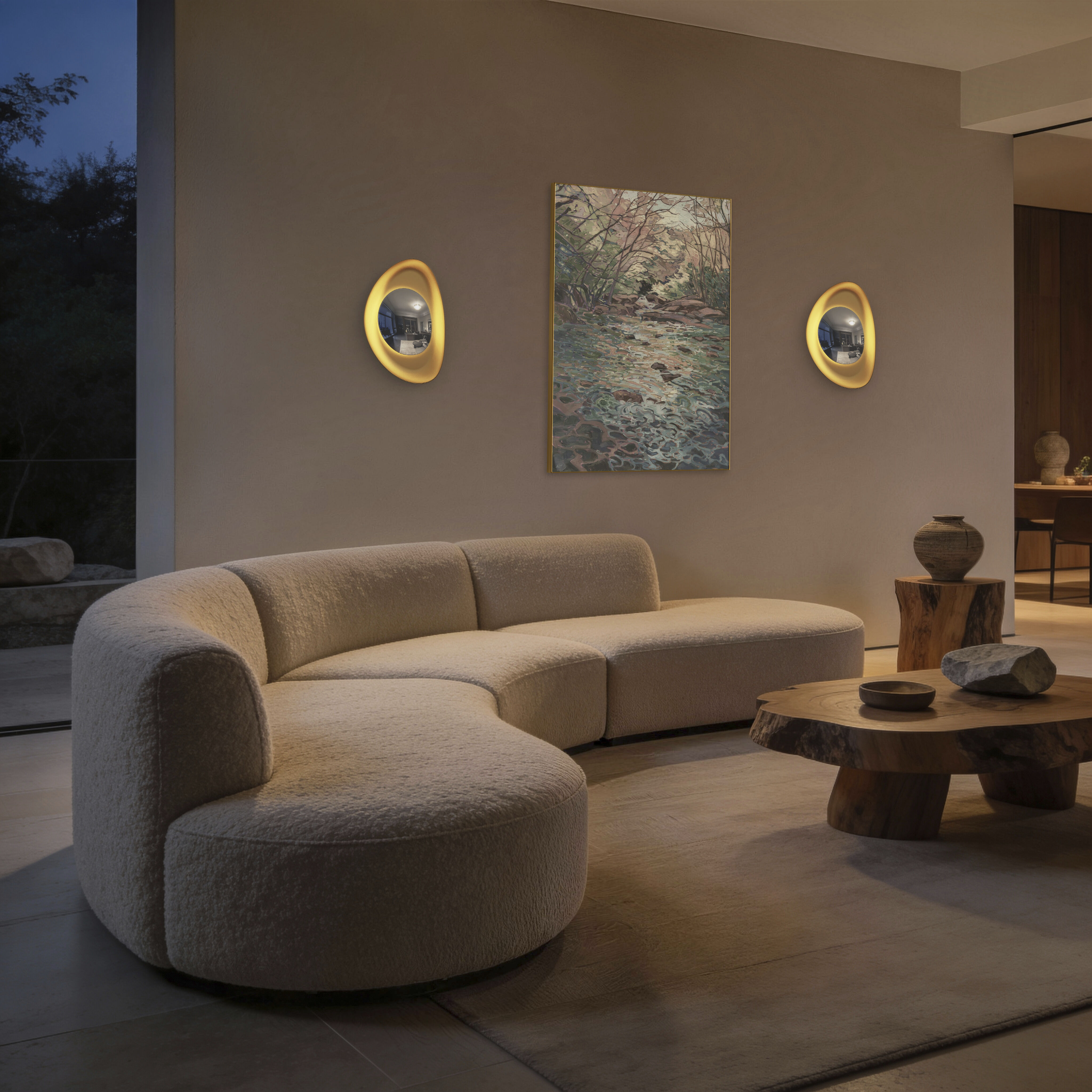 Blend LED 21 inch Painted Brass Outdoor Wall Sconce